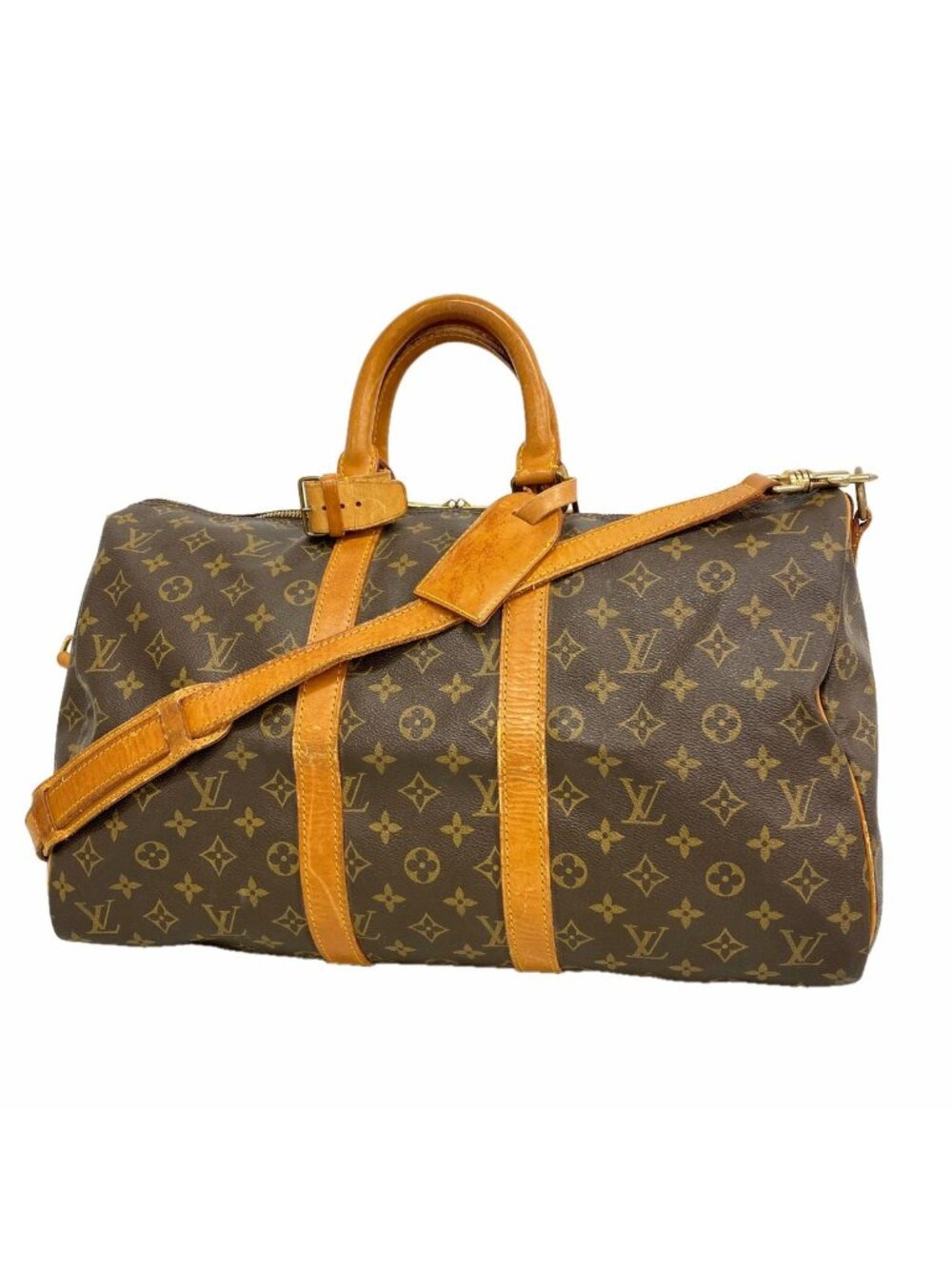 Louis Vuitton Boston Bag Monogram Keepall Bandouliere 45 Brown